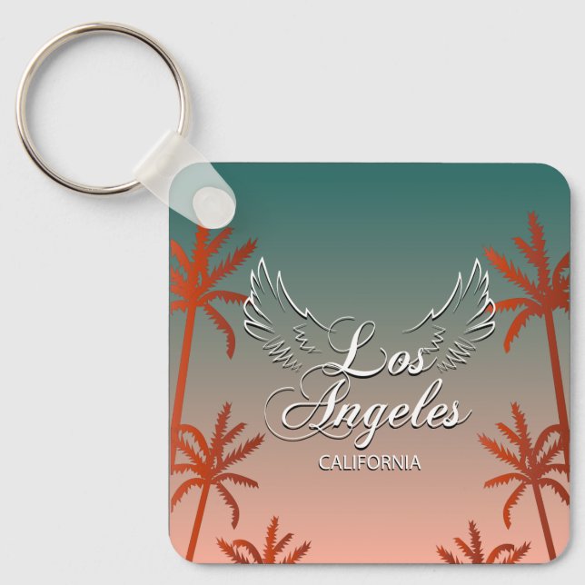 Los Angeles Ord Art City Sign Keychain Nyckelring (Framsida)