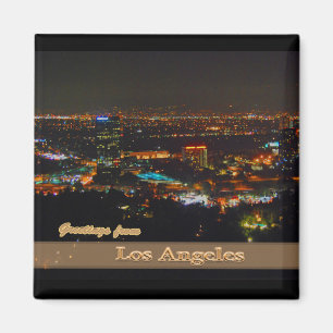Los Angeles på natten från Mulholland drev Magnet