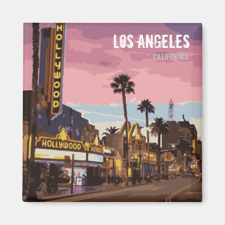 Los Angeles på Night lila klubb magnet