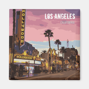 Los Angeles på Night lila klubb magnet