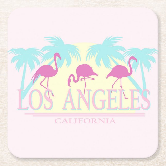 Los Angeles Papper Underlägg Kvadrat (Framsidan)