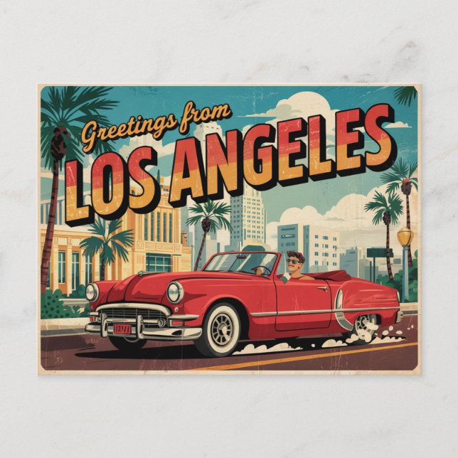 Los Angeles Postcard Vykort (Framsida)