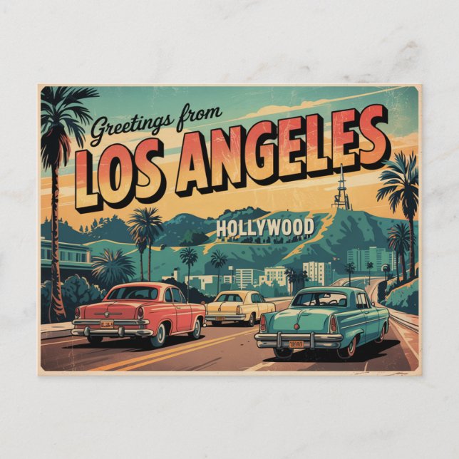 Los Angeles Postcard Vykort (Framsida)