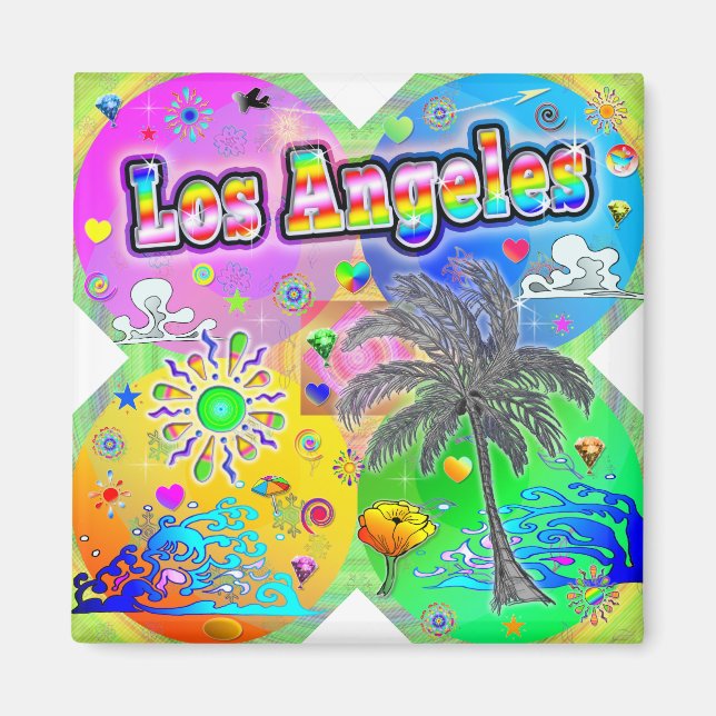 Los Angeles Quadro Seasons Magnet (Framsidan)