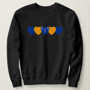 Los Angeles Rams Heart Football Mörk T Shirt