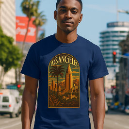 Los Angeles Retro Art Deco T Shirt