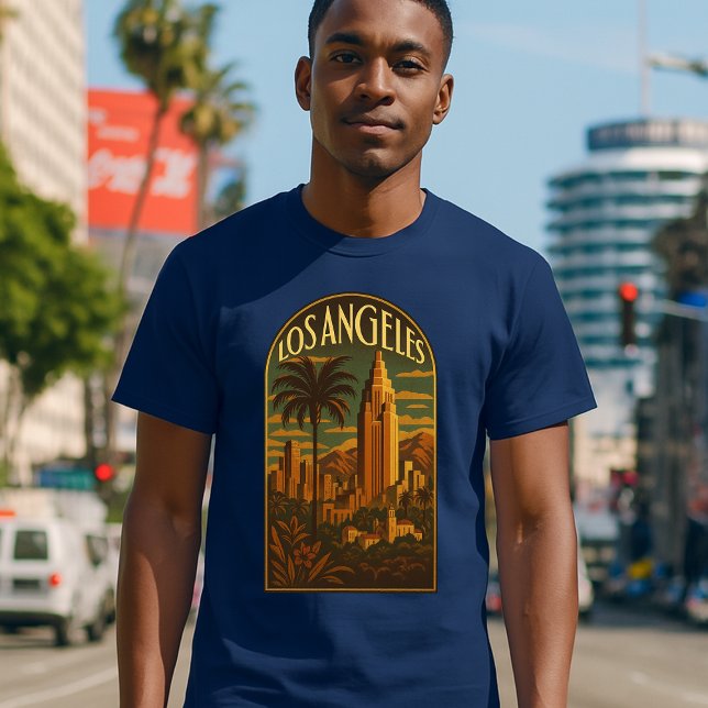 Los Angeles Retro Art Deco T Shirt (Skapare uppladdad)