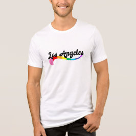 Los Angeles Retro Rainbow Script Pride Födelsedag  T Shirt