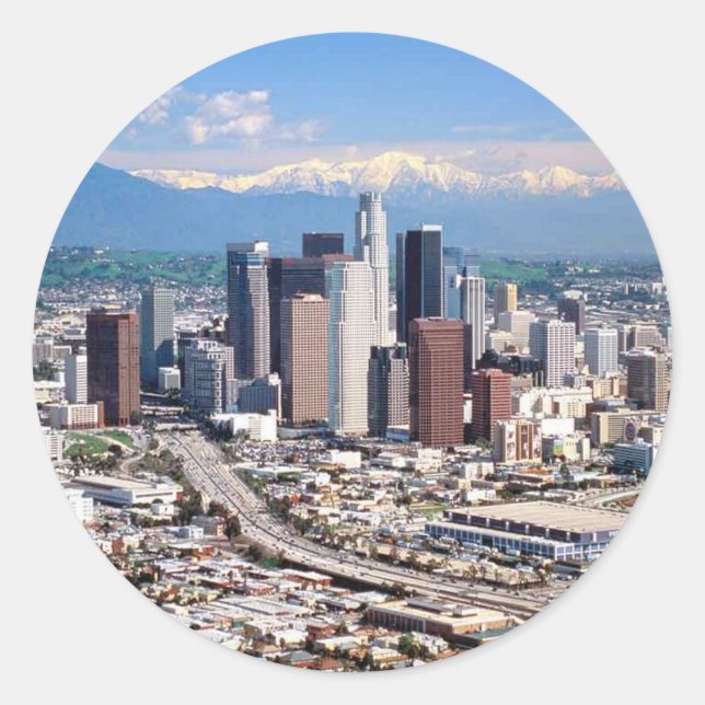 Los Angeles Runt Klistermärke (Framsida)