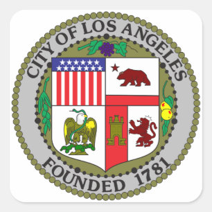 Los Angeles Seal Fyrkantigt Klistermärke