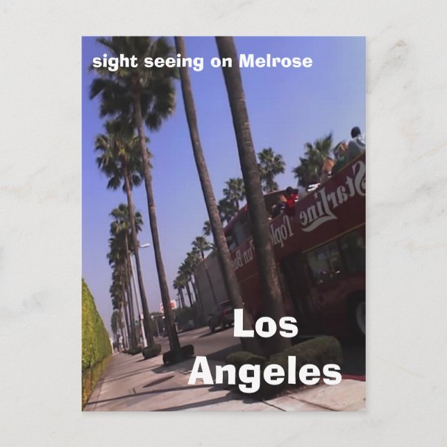 Los Angeles sikt som ser på Melrose Vykort (Framsida)
