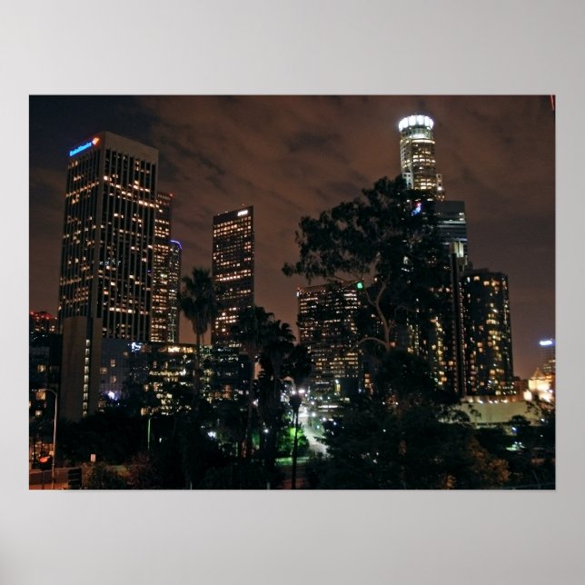 Los Angeles Skyline by Night Poster (Framsidan)