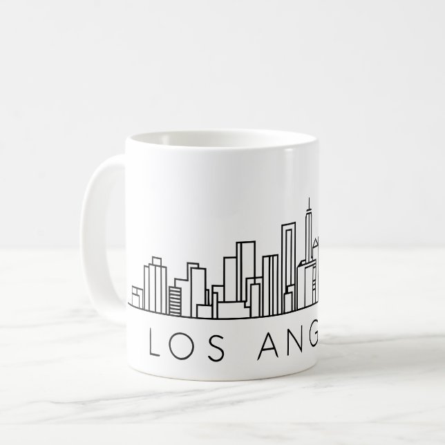 Los Angeles Skyline - Cityscape Design Kaffemugg (Framsida vänster)