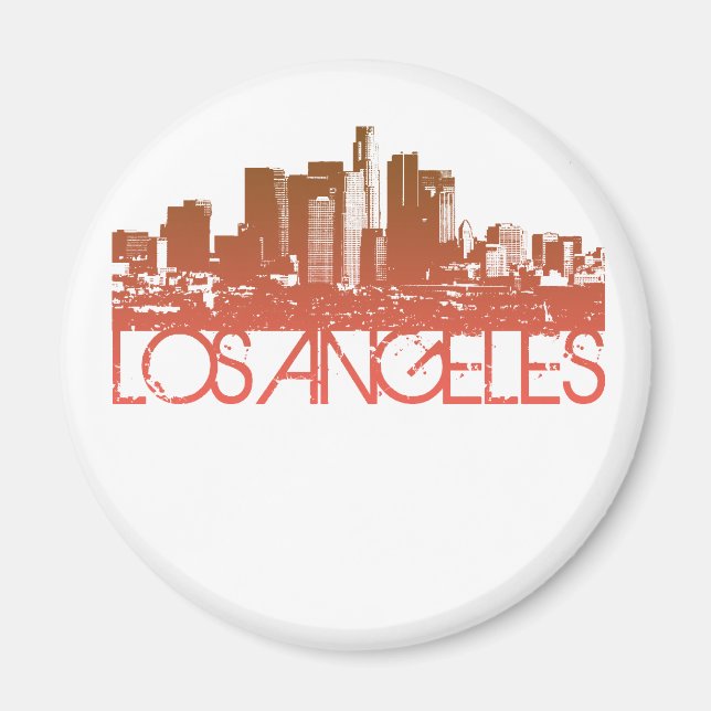 Los Angeles Skyline Design Magnet (Framsidan)
