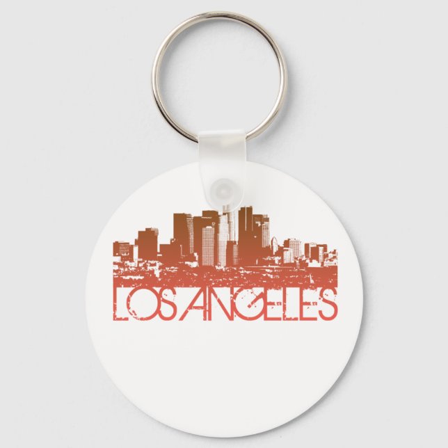 Los Angeles Skyline Design Nyckelring (Framsida)