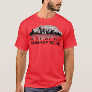 Los Angeles Skyline GPS Coordinates Dream City 2 T Shirt