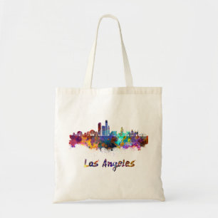 Los Angeles skyline i vattenfärg Tygkasse