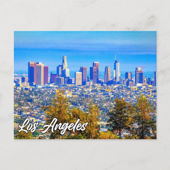 Los Angeles Skyline, Kalifornien, USA Vykort (Framsida)
