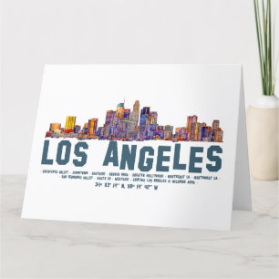 Los Angeles Skyline. Område Namn och koordinater Tack Kort