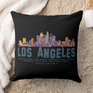 Los Angeles Skyline. Områdesnamn och koordinater Kudde