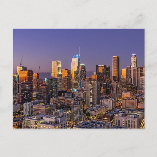 Los Angeles Skyline Postcard Vykort (Framsida)