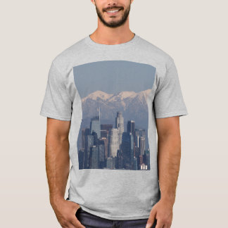 Los Angeles Skyline San Gabriel Mountains Foto T Shirt