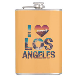 Los Angeles Skyline Sunset & Hollywood Typography Fickplunta