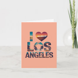 Los Angeles Skyline Sunset & Hollywood Typography Inbjudan