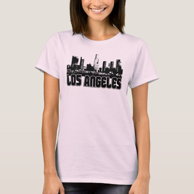 Los Angeles Skyline T Shirt (Framsida)