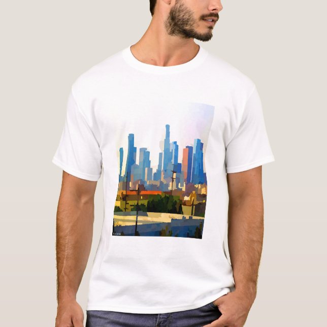 Los Angeles Skyline T Shirt (Framsida)