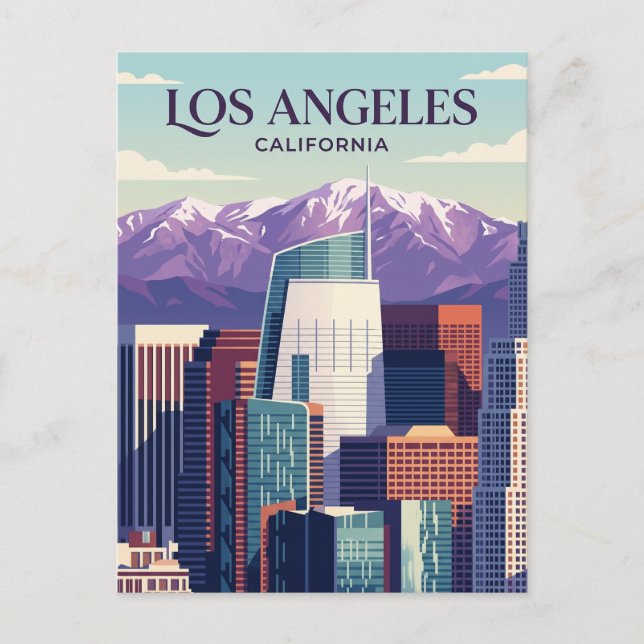 Los Angeles Skyline USA Vykort (Framsida)