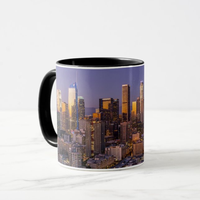 Los Angeles Skyline vid dusk, Coffee Mugg (Framsida vänster)