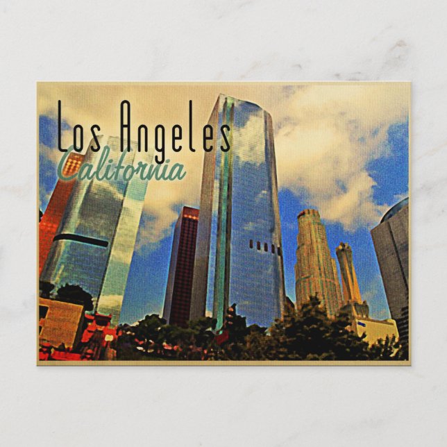 Los Angeles Skyline Vykort (Framsida)