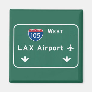 Los Angeles SLAPP flygplats I-105 W Interstate Ca Magnet