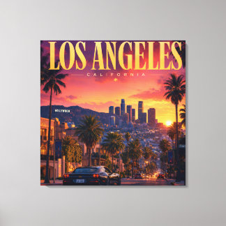 Los Angeles Solnedgång Canvastryck