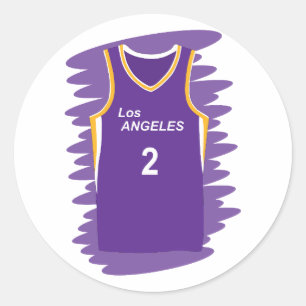 Los Angeles Sparks nummer 2 uniform Runt Klistermärke