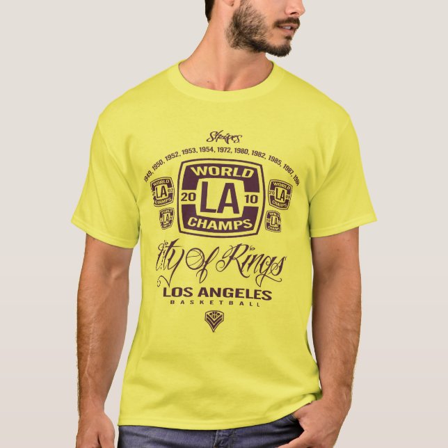 Los Angeles stad av ringT-tröja Tee (Framsida)