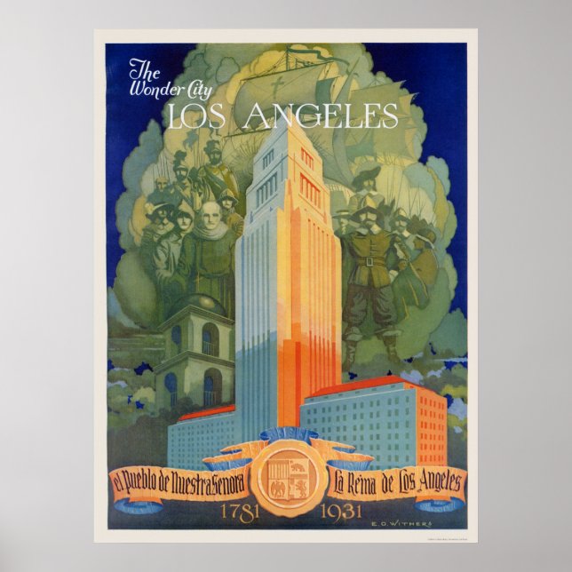 Los Angeles,  staden Poster (Framsidan)