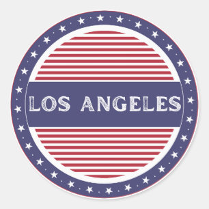 Los Angeles Stadens Stolthetsemblem – Amerikansk I Runt Klistermärke
