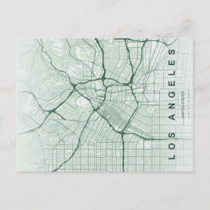 Los Angeles stads karta Minimal vykort
