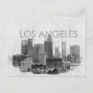 Los Angeles stadsskyline sketch Helg Vykort