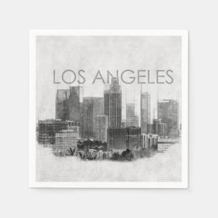 Los Angeles stadsskyline sketch Pappersservett