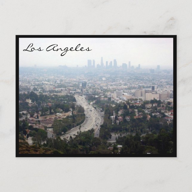 los angeles stadsvy vykort (Framsida)