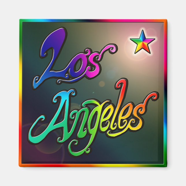 "Los Angeles Star 1" Magnet (Framsidan)