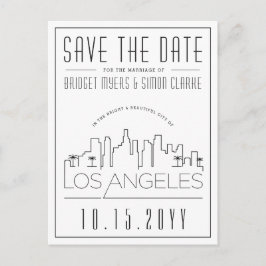Los Angeles | Stiliserad Skyline Spara datum Vykort