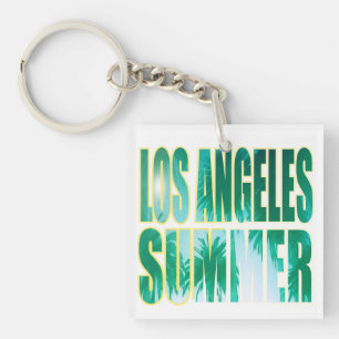 "Los Angeles Summer Brev Grönt" Nyckelkedja