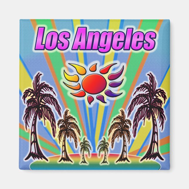 Los Angeles Summer Kärlek Magnet (Framsidan)