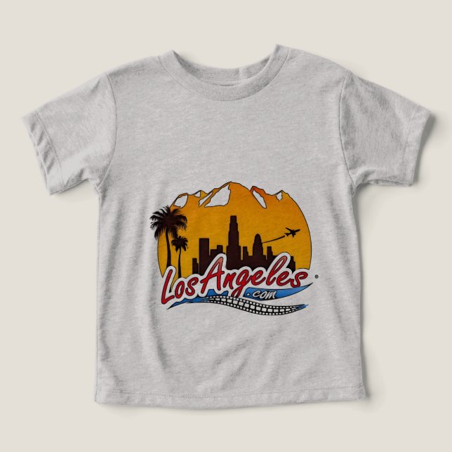Los Angeles Sunset Skyline T-Shirt Description (Design Framsida)