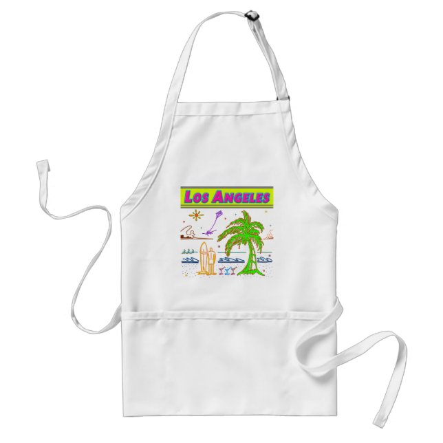 ’Los Angeles’ Surfer Beach Apron Förkläde (Framsidan)