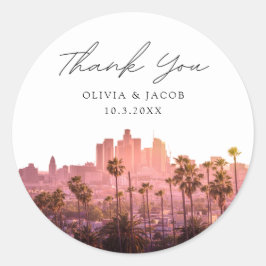 Los Angeles Tack Wedding Favor DTLA Runt Klistermärke